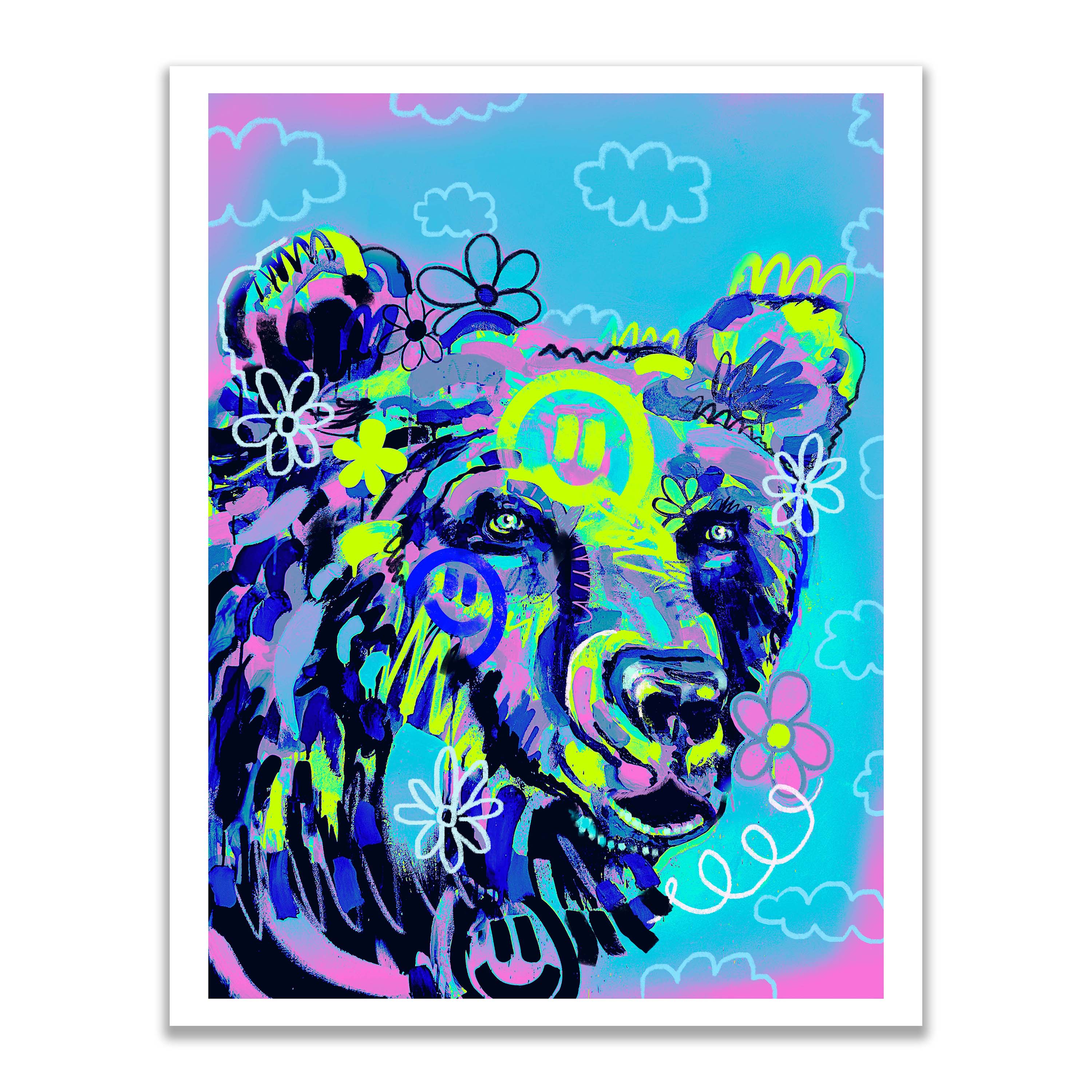 Electric Spirit Bear Print