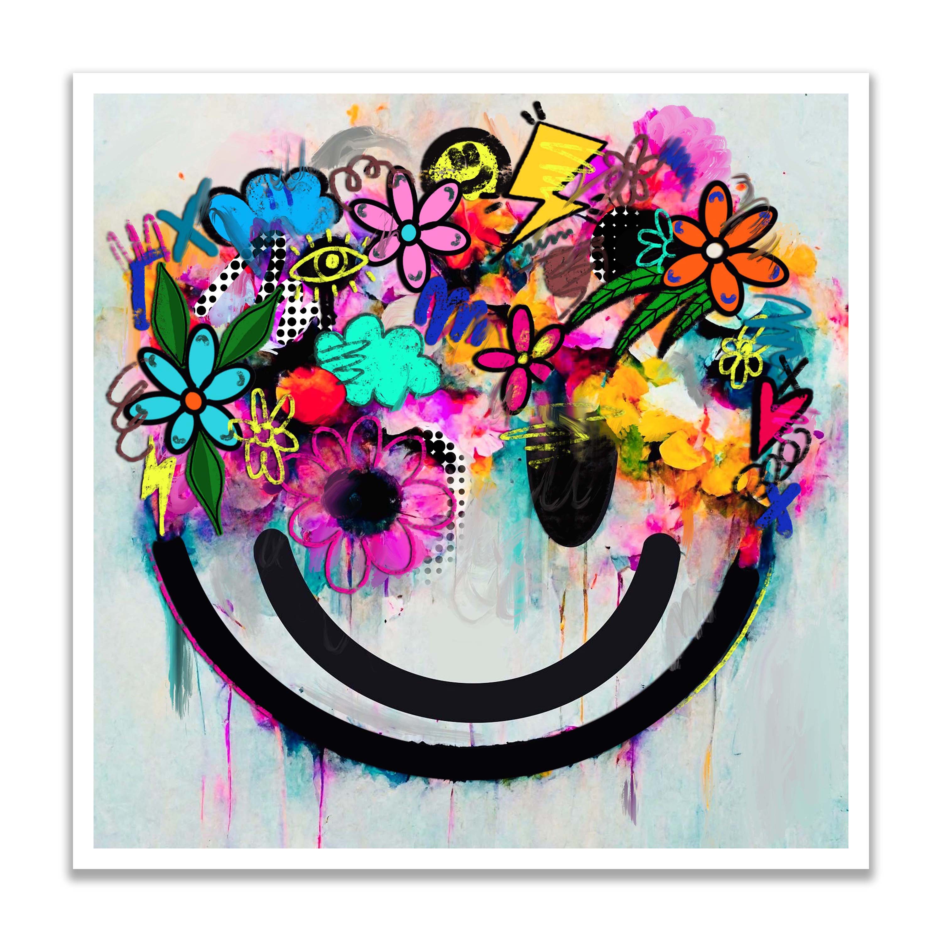 Floral Smiley Print